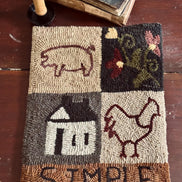 Hand Hooked Farm Rug