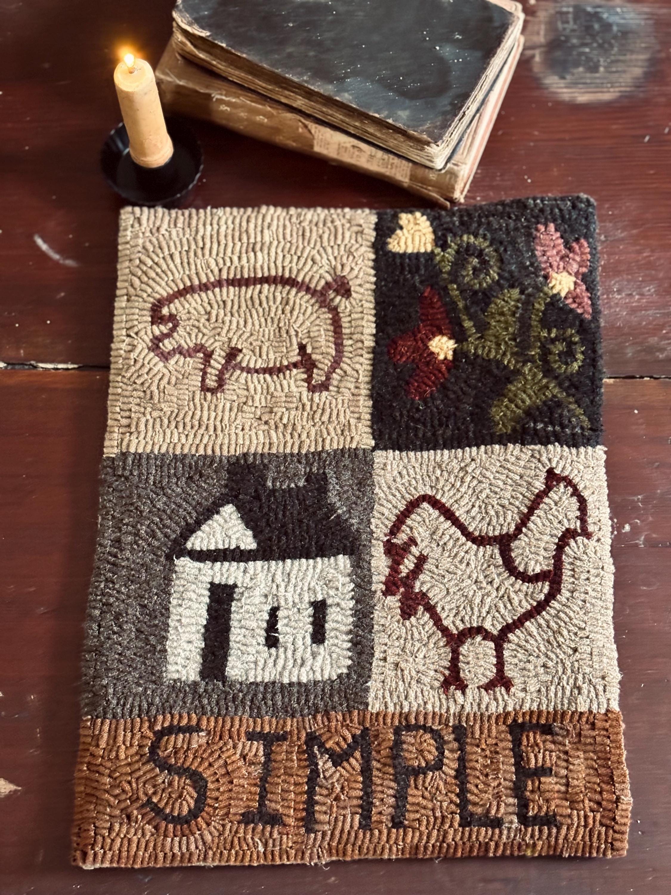 Hand Hooked Farm Rug