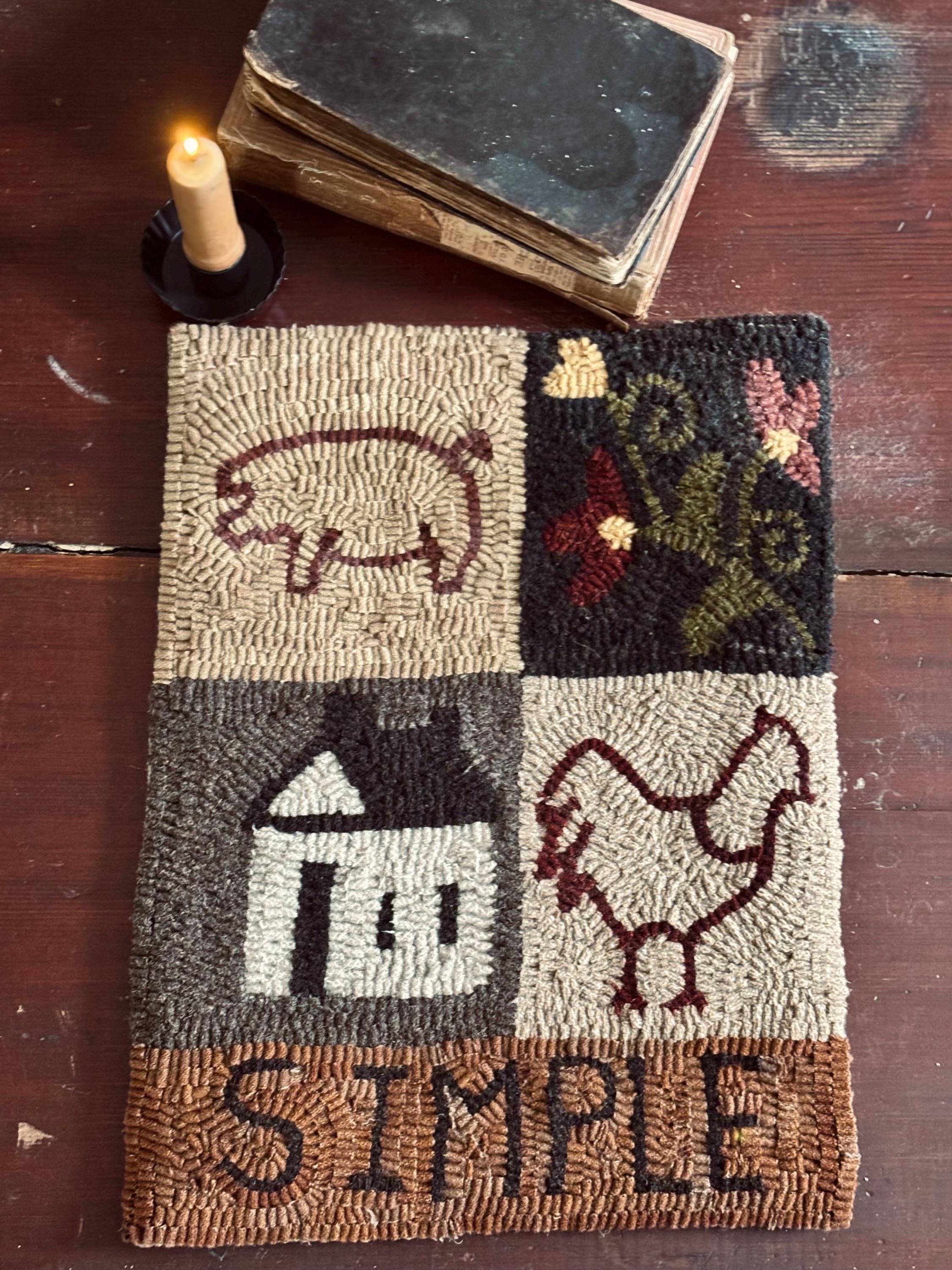 Hand Hooked Farm Rug