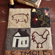 Hand Hooked Farm Rug