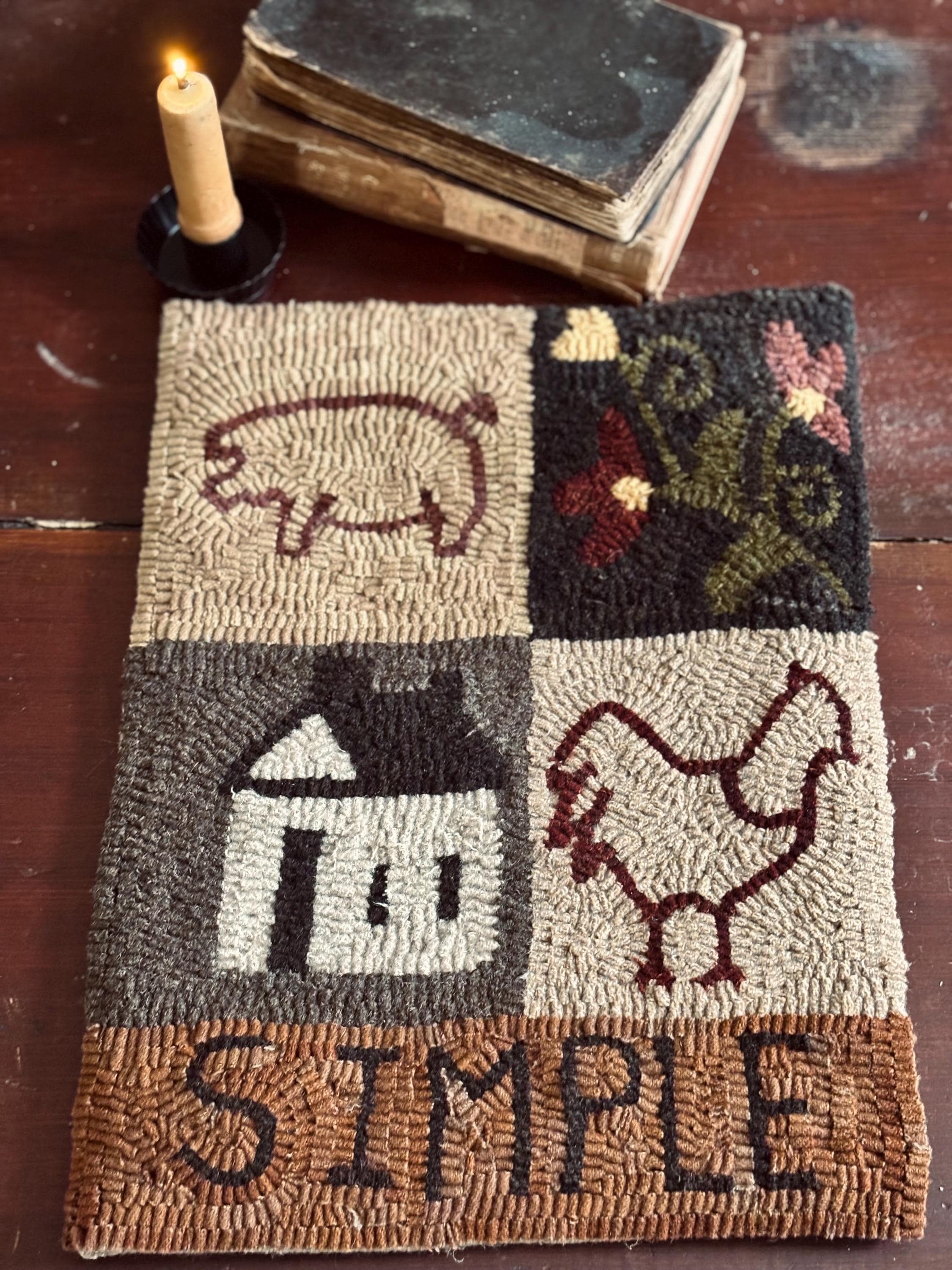 Hand Hooked Farm Rug